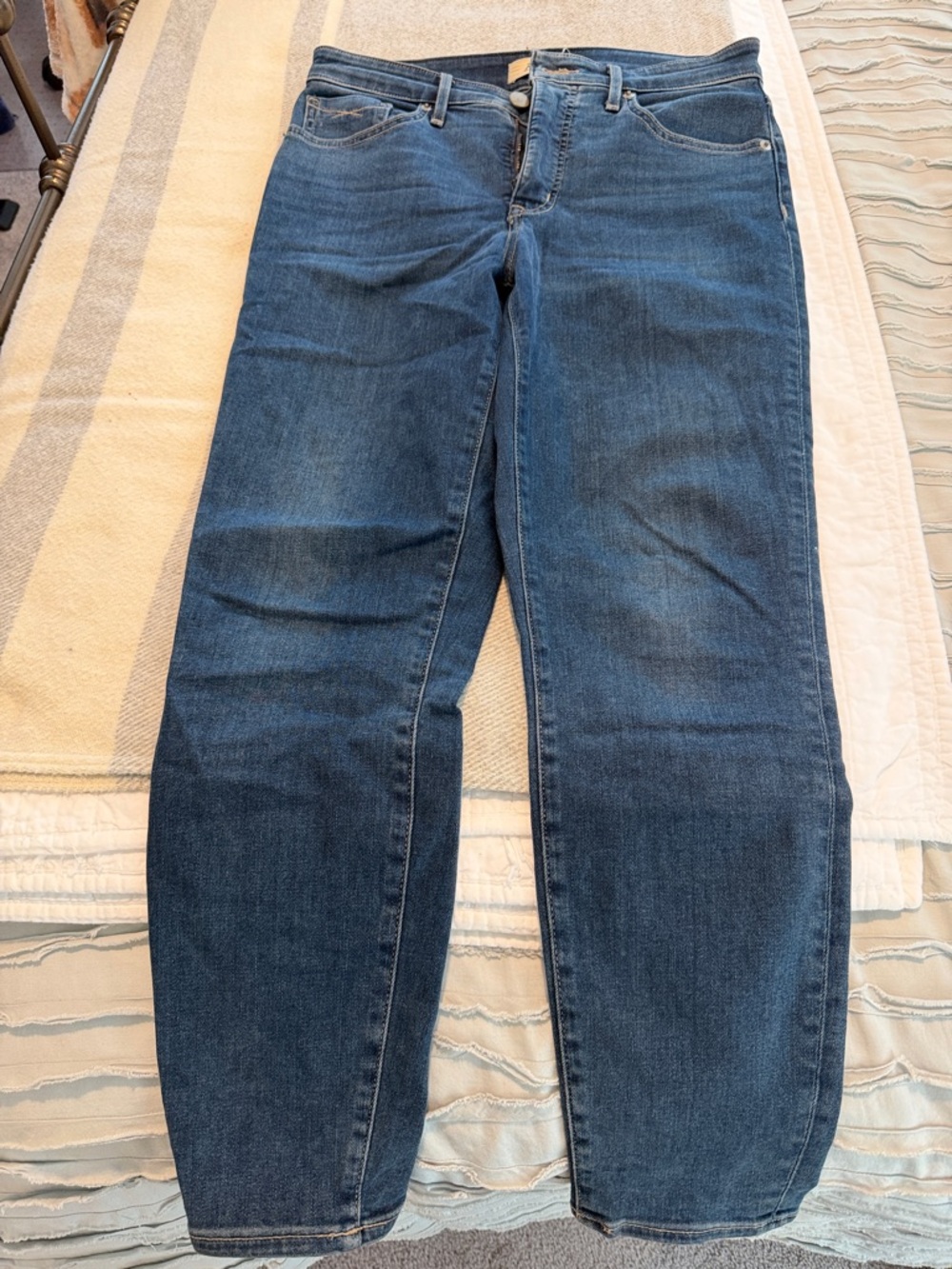 Revtown high rise ankle skinny Jeans in Dark Blue Denim